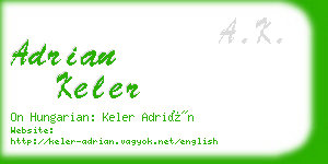 adrian keler business card